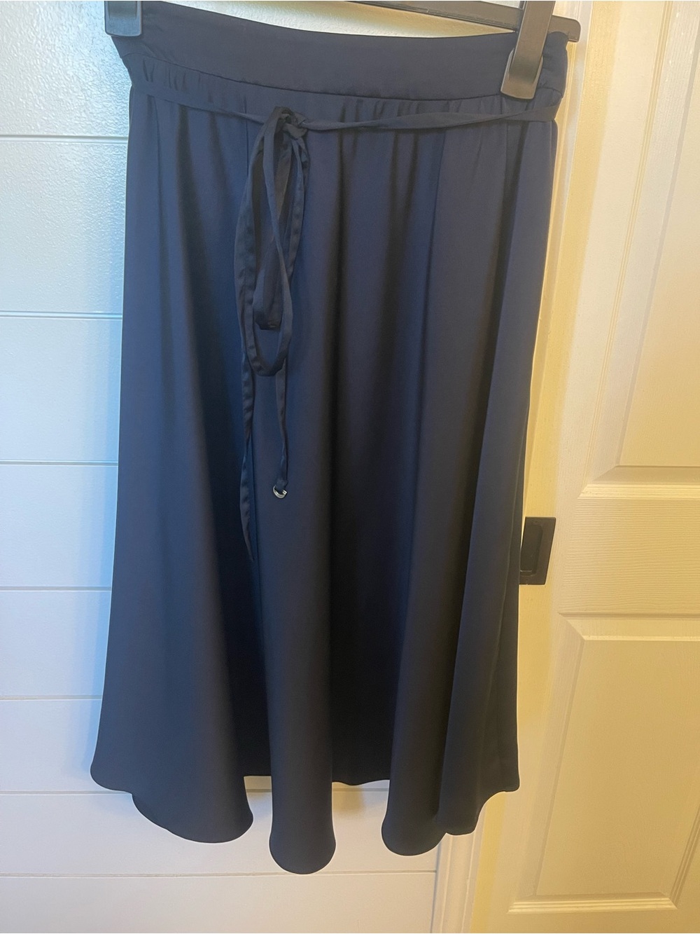 Zara new with tags Navy A-Line Drawstring Skirt
